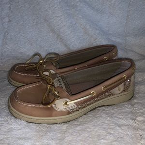 Sperry top-sider glitter gold shoes